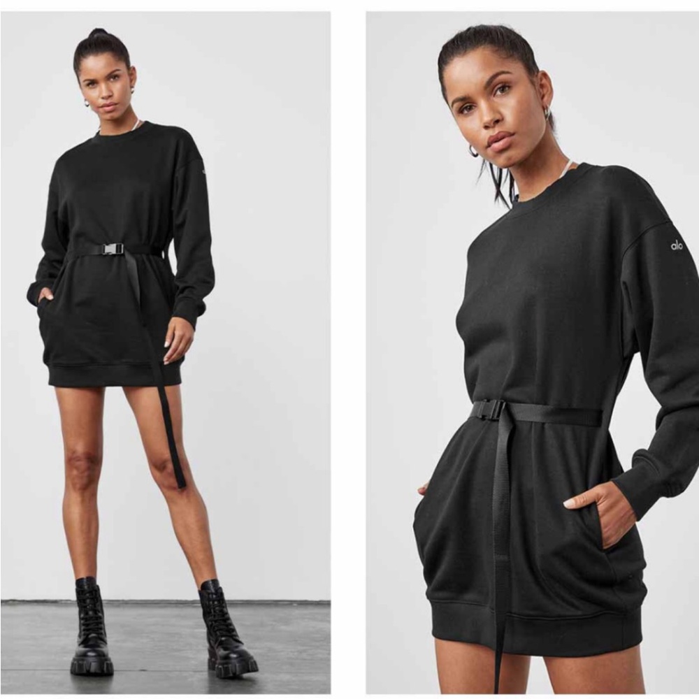 ALO Cityscape Sweater Dress with belt (Size S)